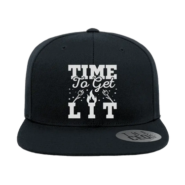 Time to Get Lit Embroidered Flat Bill Hat